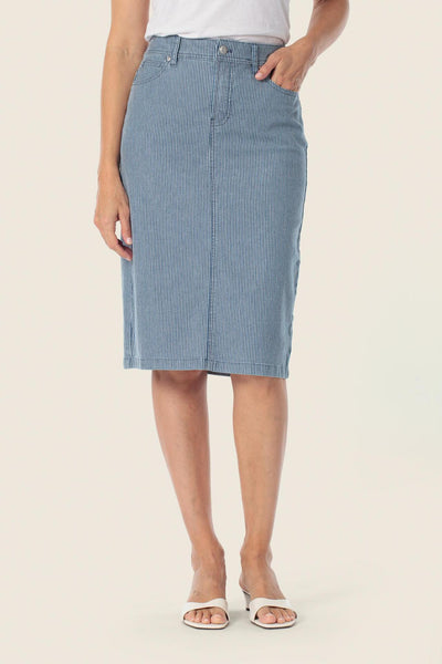 Denim Striped Skirt