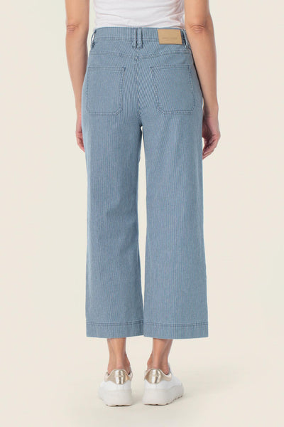 Cropped Jeans with Stripe