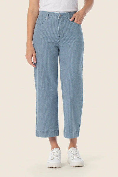 Cropped Jeans with Stripe