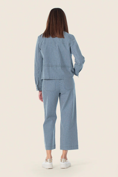Cropped Jeans with Stripe