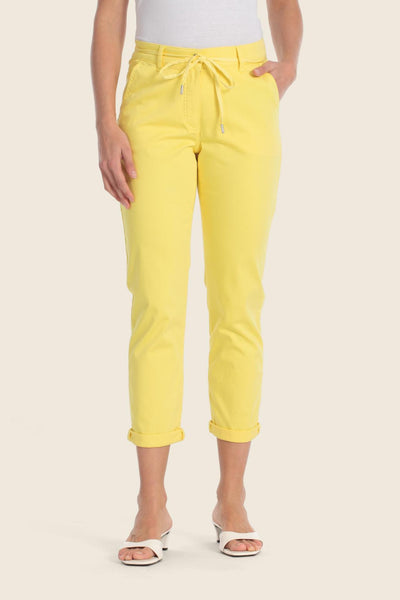 Cropped Pants with Waist-Tie