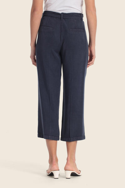 Soft-Feel Pant with Pleat & Tie-Belt