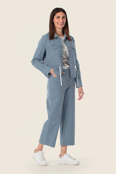 Denim Jacket with Stripe