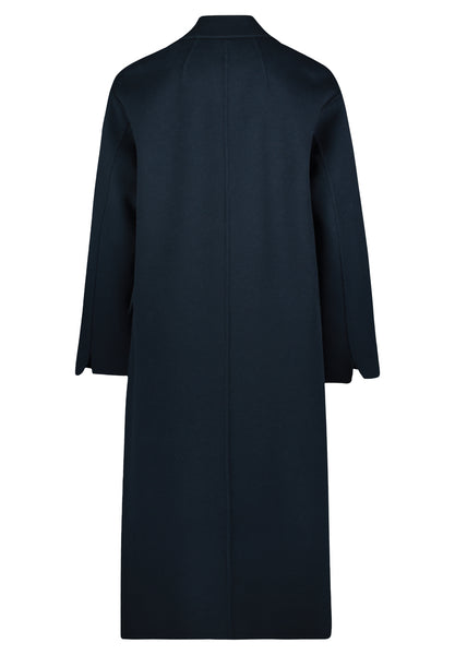 Double-Breasted Wool Blend Coat