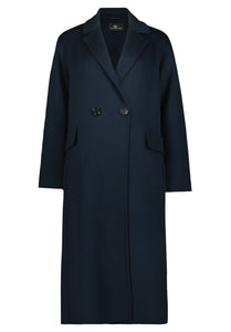 Double-Breasted Wool Blend Coat