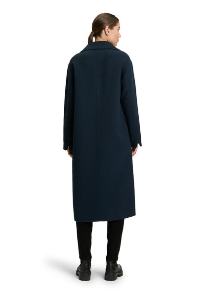 Double-Breasted Wool Blend Coat