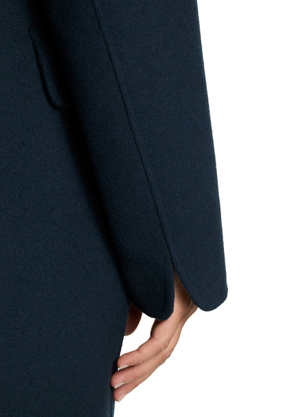Double-Breasted Wool Blend Coat