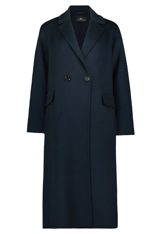 Double-Breasted Wool Blend Coat