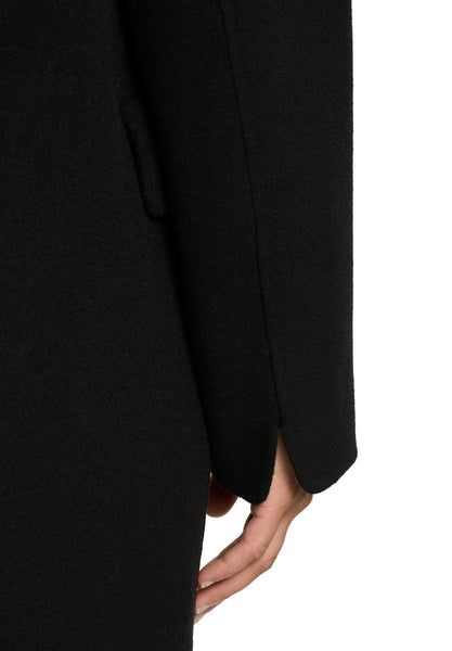 Double-Breasted Wool Blend Coat