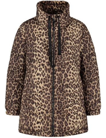 Samoon Leopard Print Quilted Jacket
