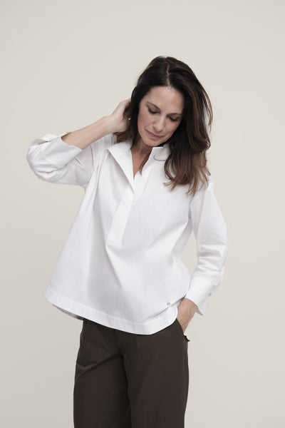 Cotton-Blend Overblouse
