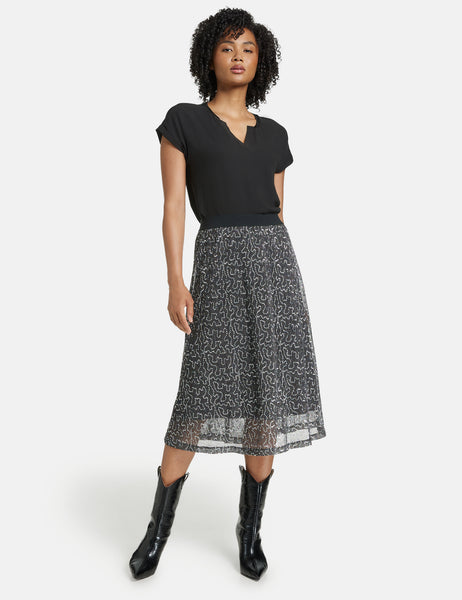 Jersey Skirt with Sequins