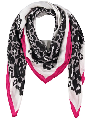 Scarf with Leopard Print