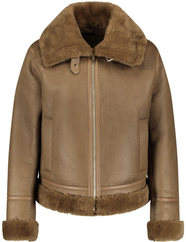 Faux Leather/Fur Jacket