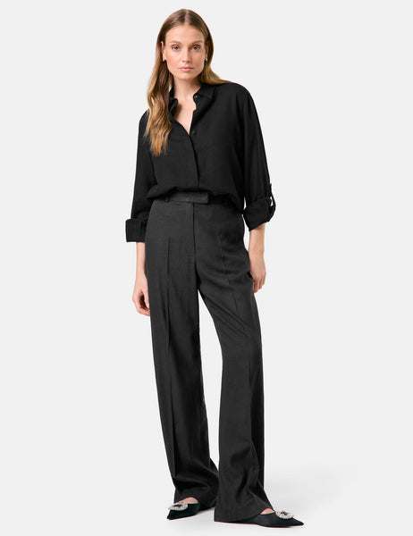 Linen-Blend Pants