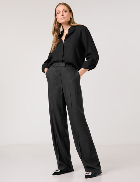 Linen-Blend Pants