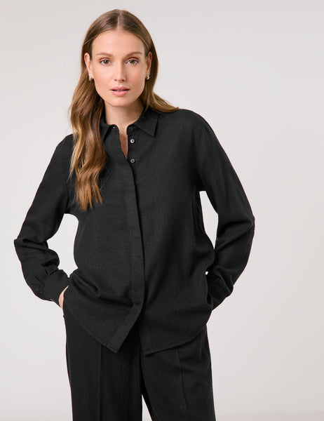Linen-Blend Shirt