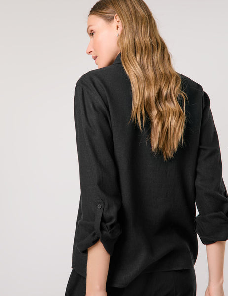 Linen-Blend Shirt