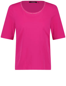 Cotton T-Shirt with Trim