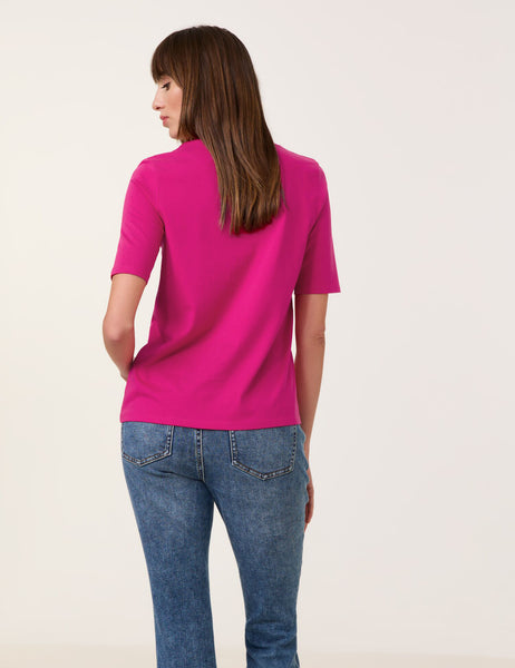 Cotton T-Shirt with Trim