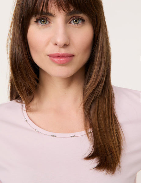 Cotton T-Shirt with Trim