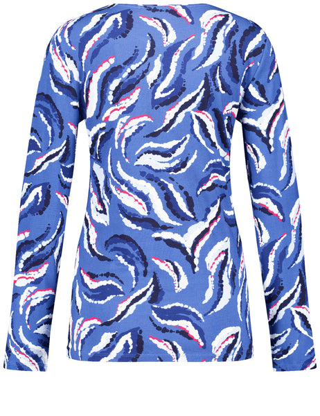 Long-Sleeve Printed Top