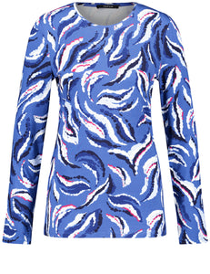 Long-Sleeve Printed Top