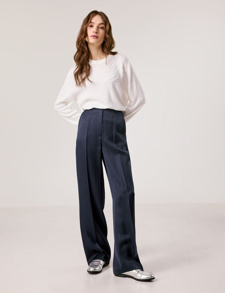 Wide-Leg Pants in Navy