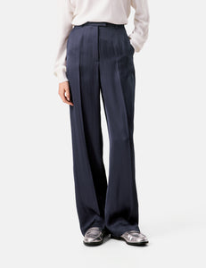 Wide-Leg Pants in Navy