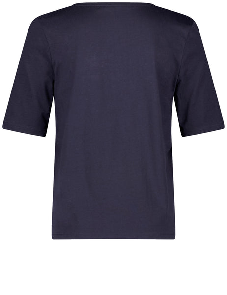 Cotton T-Shirt with Trim