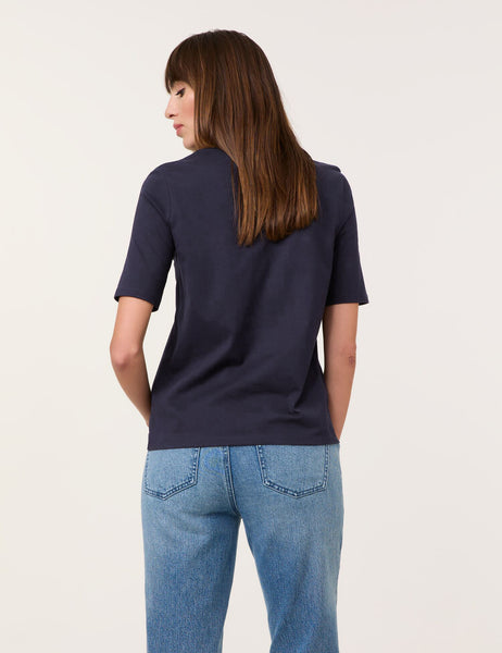 Cotton T-Shirt with Trim