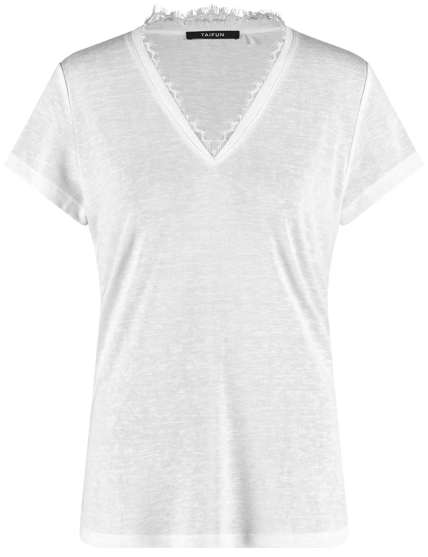 T-Shirt with Lace Edging
