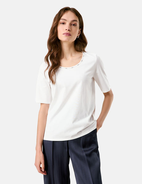 Cotton T-Shirt with Trim