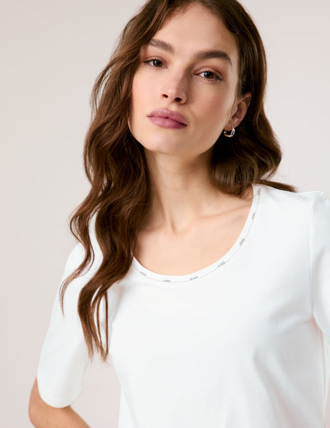 Cotton T-Shirt with Trim