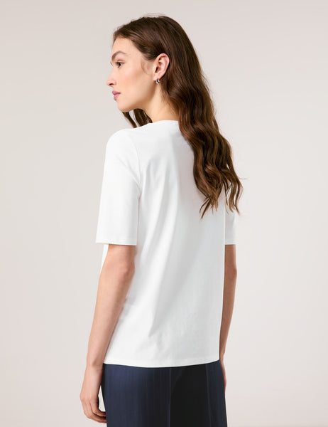 Cotton T-Shirt with Trim