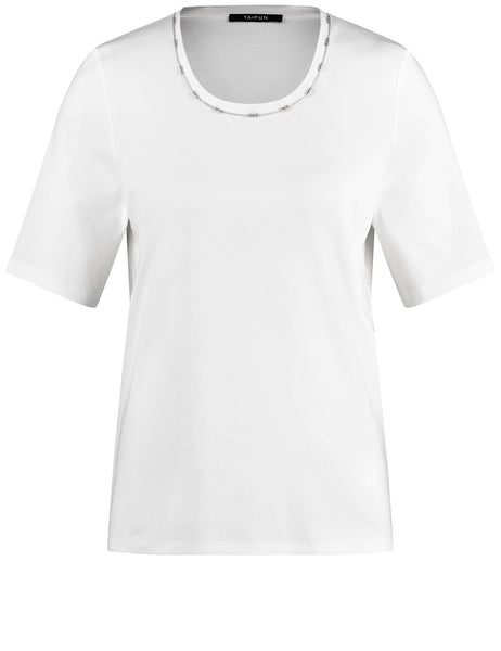 Cotton T-Shirt with Trim