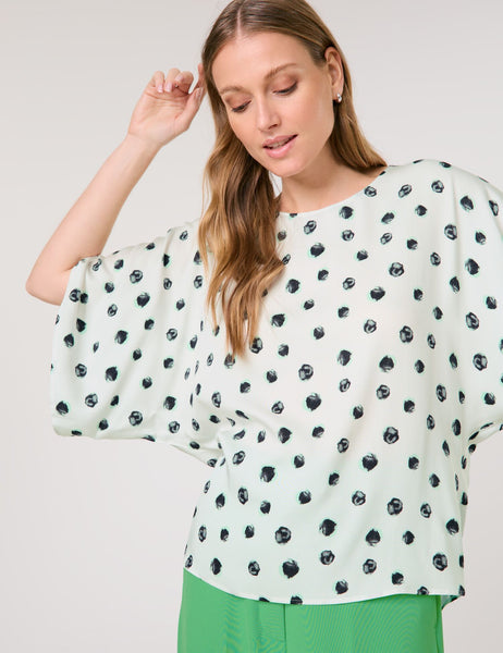 Blouse with Draped Sleeve