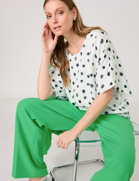 Blouse with Draped Sleeve