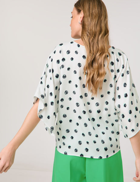 Blouse with Draped Sleeve