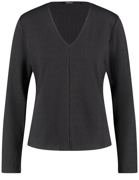 V-Neck Long-Sleeve Top