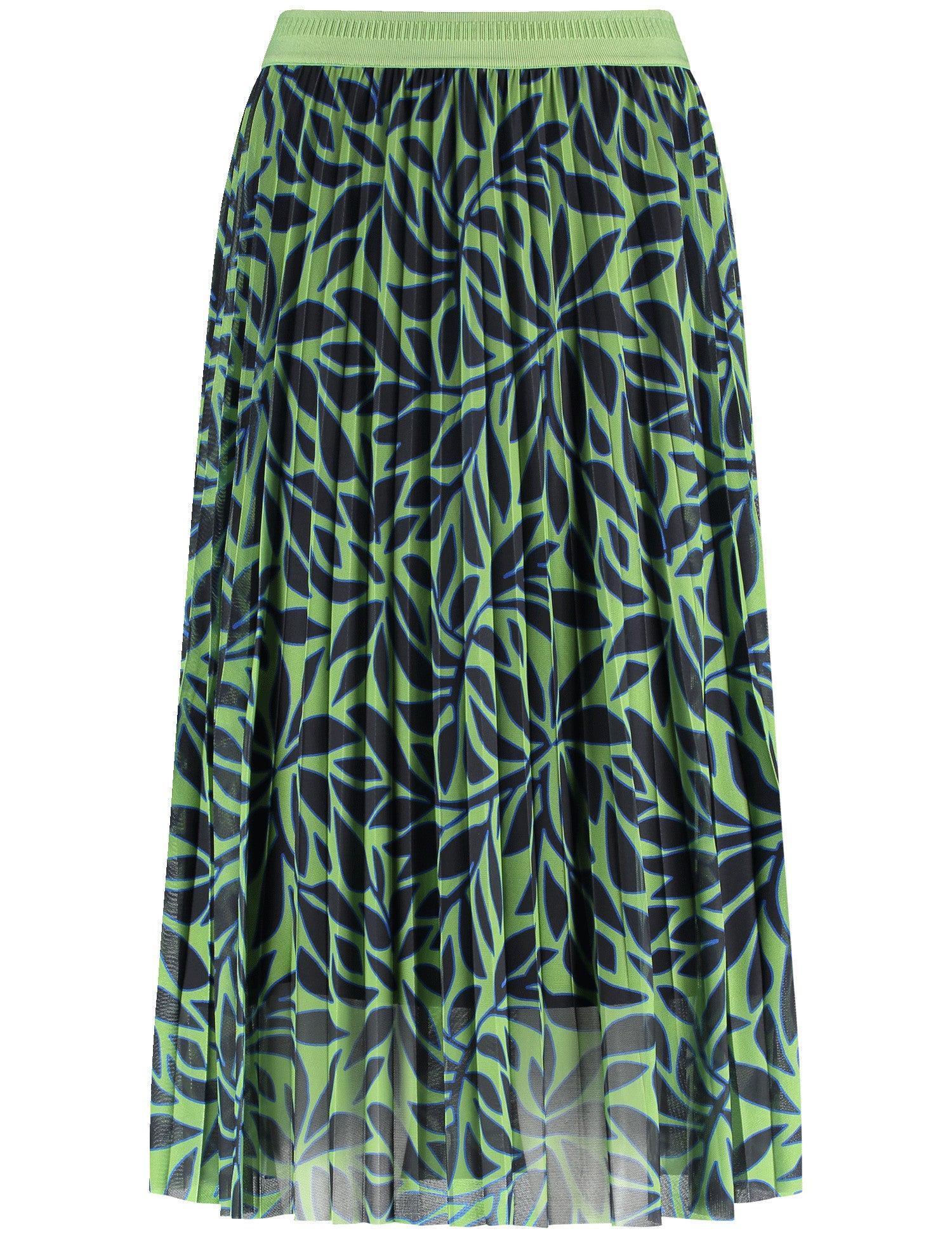 Jersey Knit Skirt with Pleats