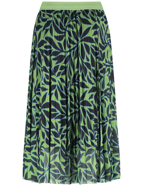 Jersey Knit Skirt with Pleats