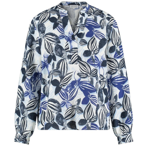 Linen Print Blouse